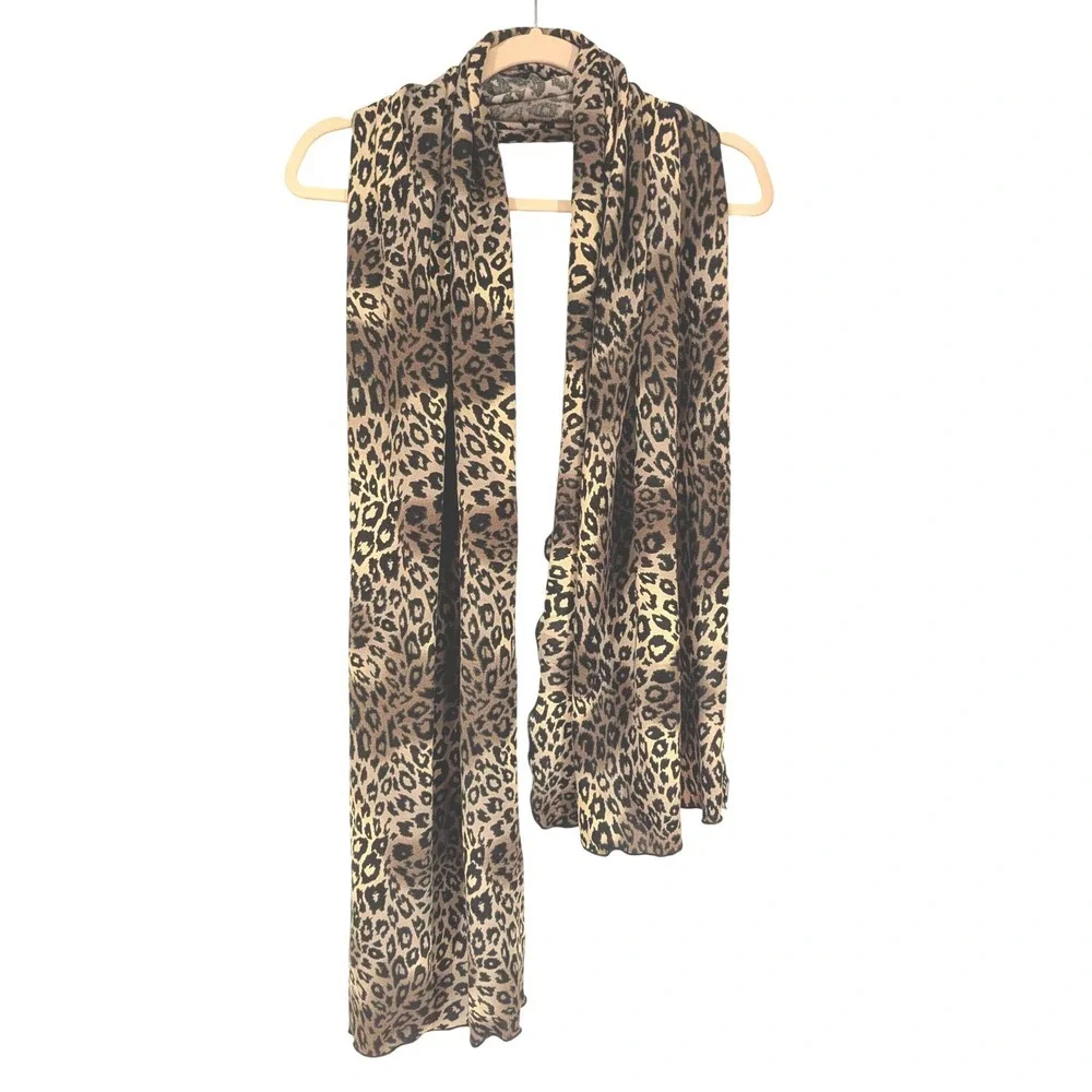 Evelyn k Leopard‎ Print Scarf 100 Acrylic Lightweight Fashion Accessory